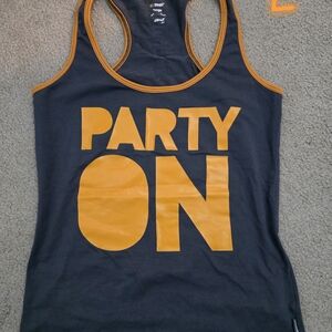 Zumba Fitness Party On Tank Top - Zumba Gold - Dark Gray And Orange